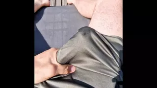 Sunbathing with hard cock. I think my neighbor is watching me