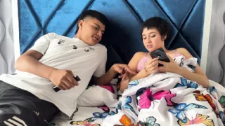 While My Sexy Horny Stepsister Is On A Call With Her Boyfriend I Detonate Her Tight And Delicious Ass With My Huge Cock.