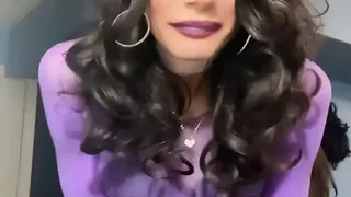 Transparent Purple Top with Purple Stockings