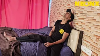 Seduced by her stepson on the bed in the night time