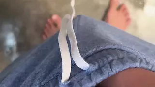 Young Asia Boy Jerk small dick and big cum in public toilets