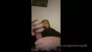 Watch This Huge Cock Slip Down a Lubbed up Hand Full of Coconut Oil