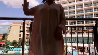 Sexy milf relaxes in hotel