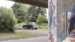 Stunning German blonde assfucked in the public