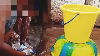 Bathing My Pregnant GF Outdoor, Dirty Environment Vibes