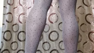 Legs in sexy patterned stockings