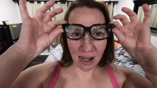 He interrupted my reading to fuck me and cum on my glasses