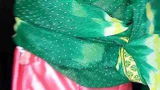 I love stepmom saree and sexy satin petticoat