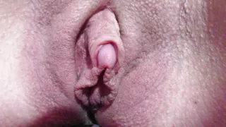 Huge clit jerking in close up