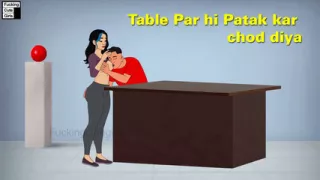 He threw the girl on the table and left her.