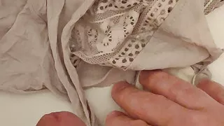 Ejaculation on the Tangas of this young student at the girls' boarding school thick cum empty balls hard cock