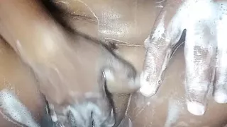Playing huge boobs and squirting