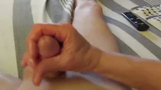 stroking ny cock till i cum