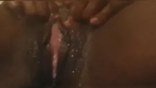 Sexy black woman Masturbation - solo fingering ebony pussy