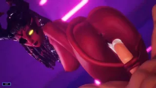 Horny Devil Slut Rides Huge Dick