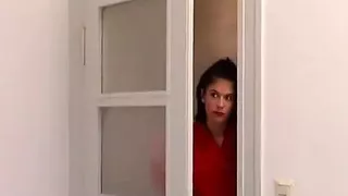 Amateur German Babes Lets Construction Worker Cum on Her High Heels