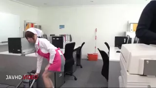 Asian Office Lady Chihiro Akino Delivers Intense Blowjob for Hardcore Creampie Encounter