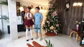 What a great blowjob this Latina gives me