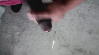 Black cock jerking off