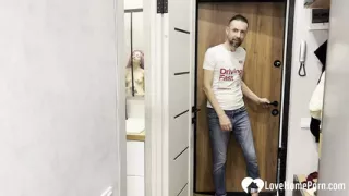 Friend's GF Gives Me a Naughty Handjob in the Bathroom