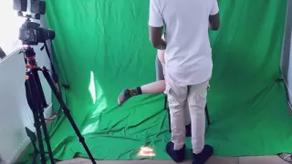 Big ass Insta model fucked fingers in ass by photographer's huge black cock