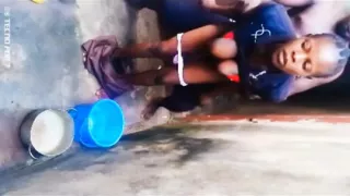 Neighborhood girl gets fucked in a corner of an unfinished house