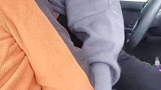 Public Agent: Stranded Biker Pick-up- Helped Him Warm up with Blowjob, Car Sex and Squirting Orga