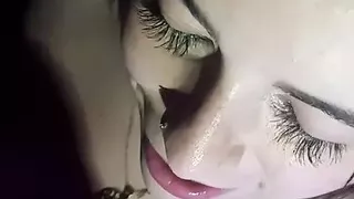 I Wanted to Record a Song and It Ends with a Blowjob and with Milk in Her Mouth