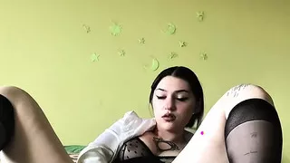Depraved, Hot Student Fingering Her Pussy on Webcam