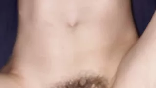 Quick Cumshot on Hairy Pussy Bush in Missionary