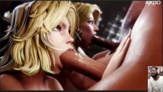 Emma and Sue Deepthroat Race, Tight Bald Pussy D!va Masturbates Ion the Street