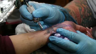 Shyla Stylez Flashes Her Big Tits While Having a Wrist Tattoo - AltErotic