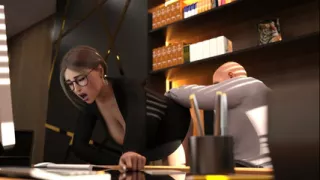 Office boss licking step sister pussy