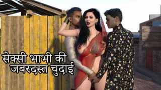 Desi Indian sexy Bhabhi fucked by two strangers