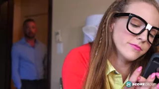 Tight-Bodied Luna Light Enjoys Anal and a Facial From an Older Man