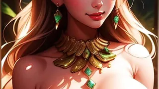 Hot fairy models topless in jungle (Ai models)