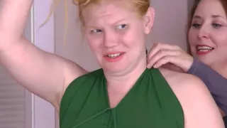 A bearded guy teaming up with Julie and Belle for a Strip High Card game