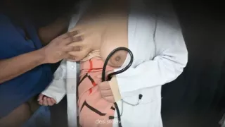 Sexy doctor checking patient dick