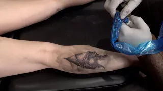 Delirious Hunter Gets Fucked While Having a Tattoo - AltErotic