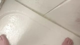Cumming in the shower