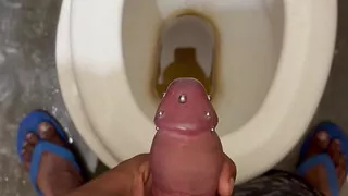 I can piss with my pierced dick and cum at a time