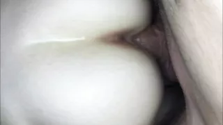 Close up doggy fuck, jerking on her pretty pussy and cover with warm cum!