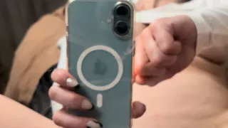 Tired mirror dildo fuck