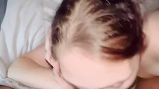 Step Bro Caught Me Masturbating and Used My Throat