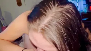 Slutty Tinder White Girl Sucking Hung BBC