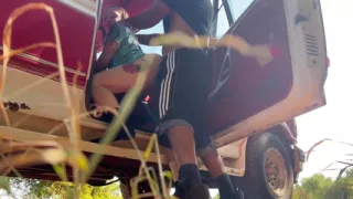 Stop Back Roading and Fuck Me - Outdoor Sex Almost Caught