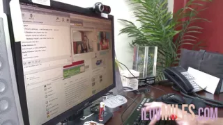 Brunette with big tits gets cum on her face