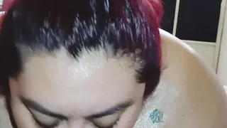 I was smelling my wife's dirty panties and she rewards me by sucking my cock and ass