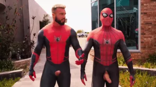 Two Spiderman Vs. Tattooed Babe Mandi Cat