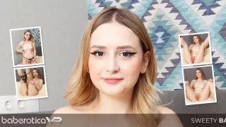 Cute Blondie, Sweety Babe, Fucks Her Puffy Pussy For Us - BaberoticaVR